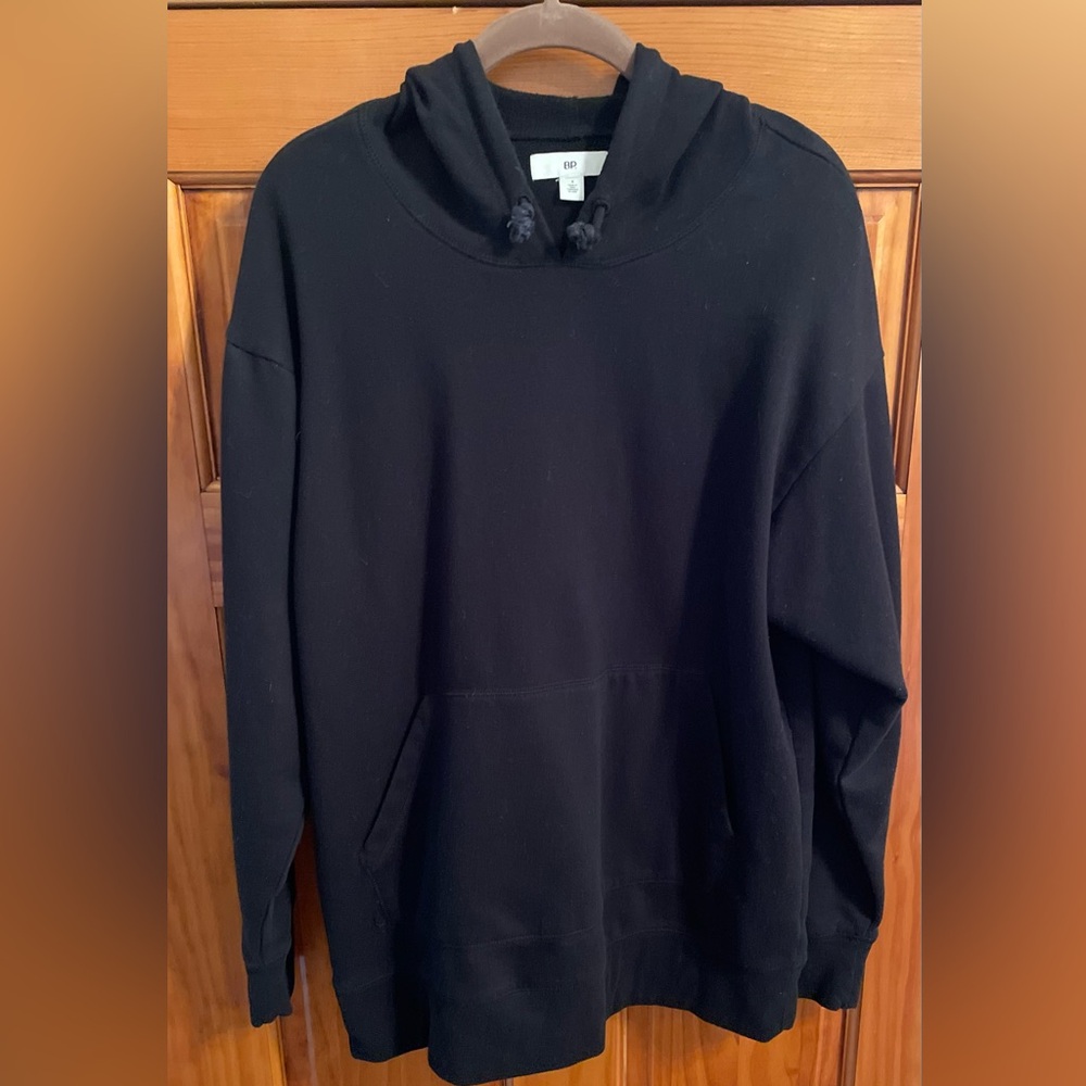 BP Maternity S Black Sweatshirt Hoodie with Drawstring & Kangaroo Pocket